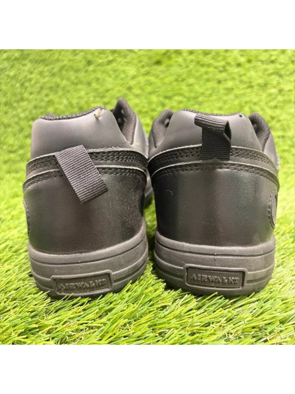 Airwalk Arena Womens Size 7.5D Black Leather Composite Toe Safety Work Shoes